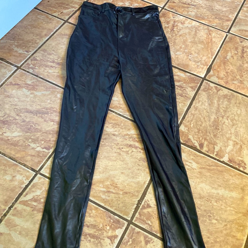 Chicme black faux leather pants.